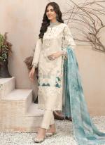 Organza White Festival Wear Embroidery Work Readymade Pakistani Suit